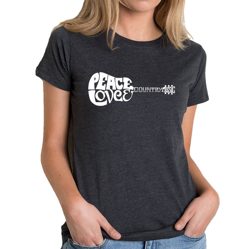 Camiseta Mezcla Premium Word Art Para Mujer - P... image number null