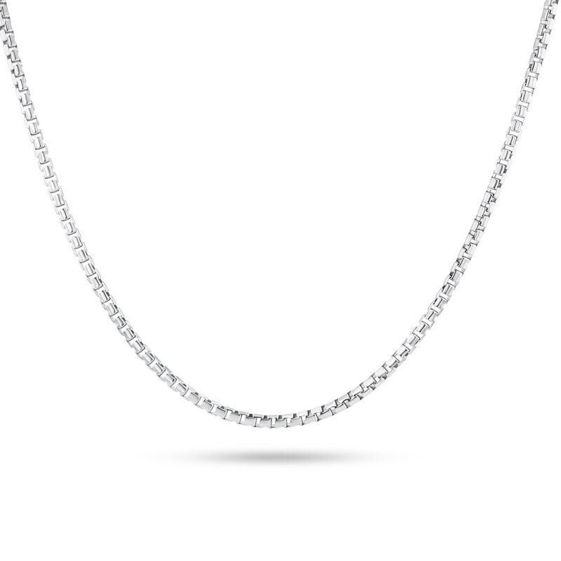 Cadena Plata Blanca 925 Redonda 50cm image number null
