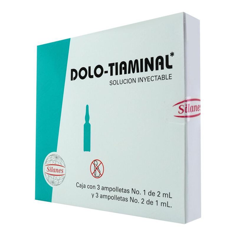 Dolo Tiaminal 2ml Caja con 3 ampolletas, 1 de 2... image number null