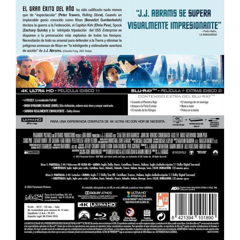 Star Trek: En la oscuridad [4K UHD, Blu-ray] (2... image number null