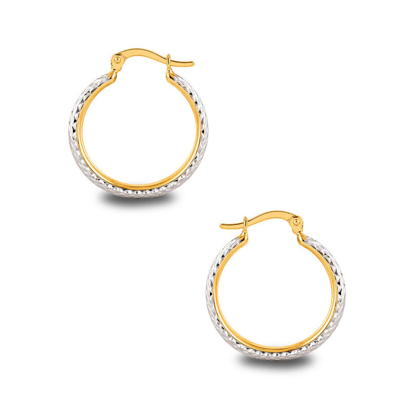 Arracadas De Oro Amarillo Con Platinado Diamant... image number null