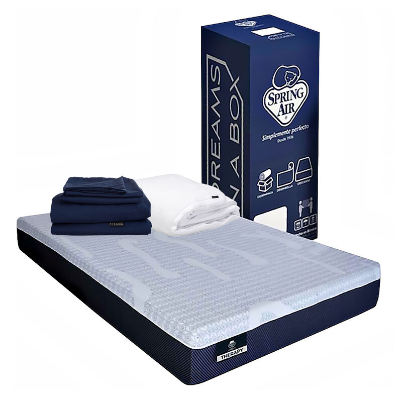 Colch&oacute;n Queen Size Therapy + Protector Cloud + ... image number null