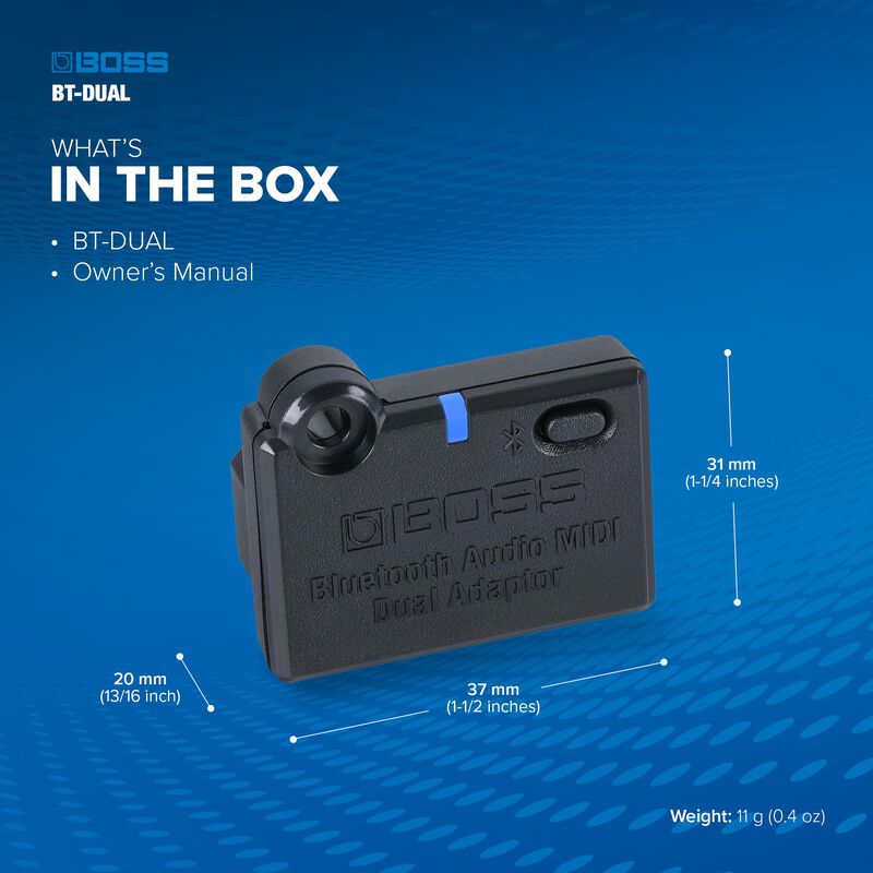 Adaptador Dual Midi De Audio Bluetooth Boss Bt-... image number null