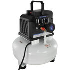Compresor de aire SILVERLINE Libre de Aceite 1/2 HP Tanque de 12 Litros  120V, 60HZ Color Blanco