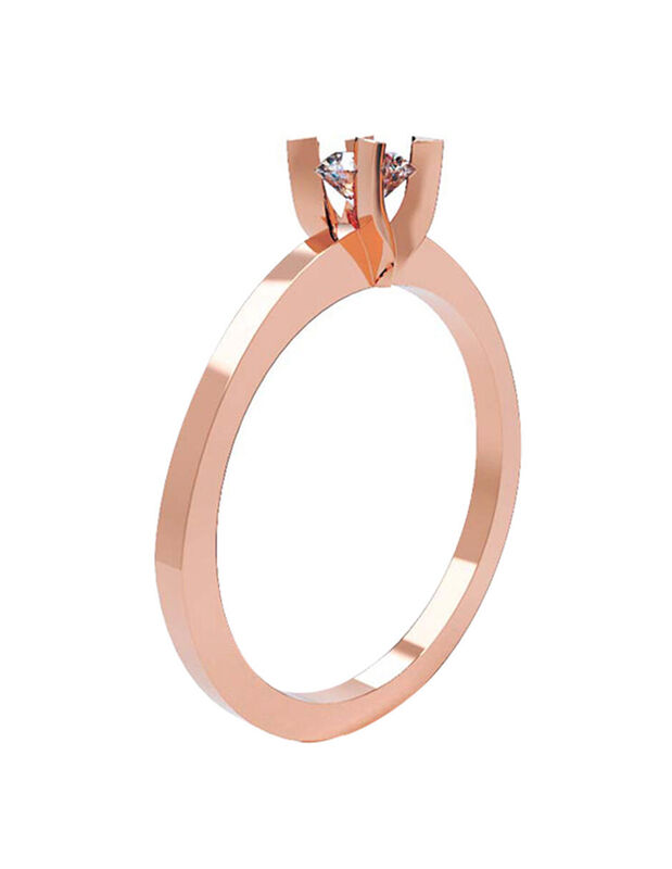 Anillo de Compromiso en Oro de 14K con Diamante... image number null