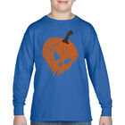 Camiseta De Manga Larga Word Art Para Ni&ntilde;o - Calabaza Malvada - Azul Rey