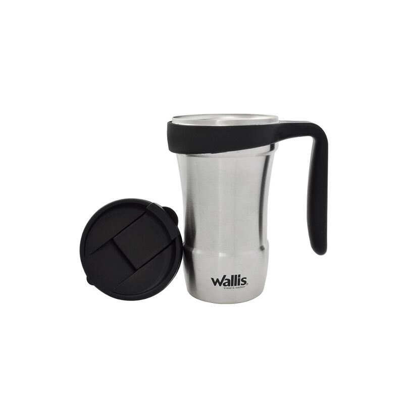 Taza T&eacute;rmica 350 Ml Tapa Rosca Acero Plateado W... image number null