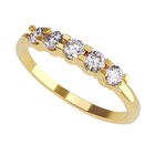 Anillo de Compromiso en Oro Amarillo de 10K con Circonia FJ751-10Y Talla:10.5/ FJ751-10Y-CZ-105