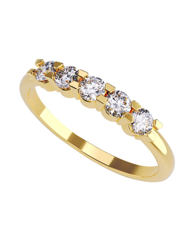 Anillo de Compromiso en Oro Amarillo de 10K con... image number null