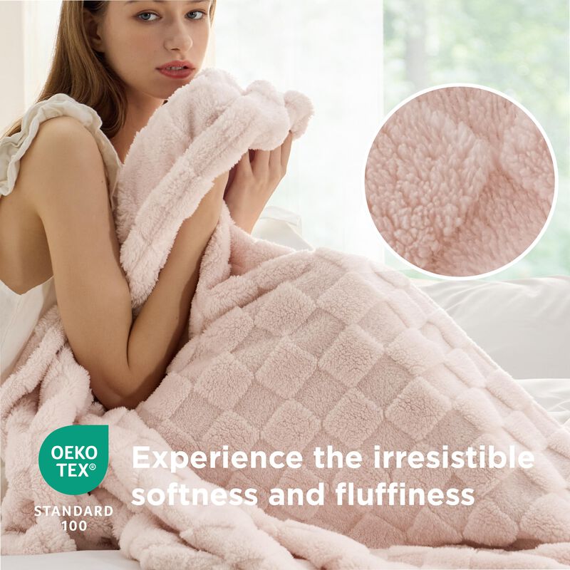 Manta De Cama, Rosa Claro, Supersuave, 130 X 18... image number null