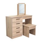 Mueble Tocador Wesley Beige Y Blanco Virtual Muebles