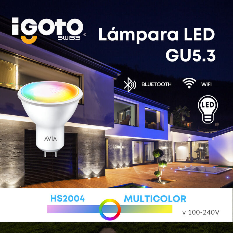 Pack 2 piezas Foco Led Dicroico Gu5.3 Inteligen... image number null
