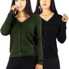 Set De 2 Suéteres De Mujer Manga Larga Suéteres Botones Lic-1043-Px2 Variedad De Colores Sweaters Punto