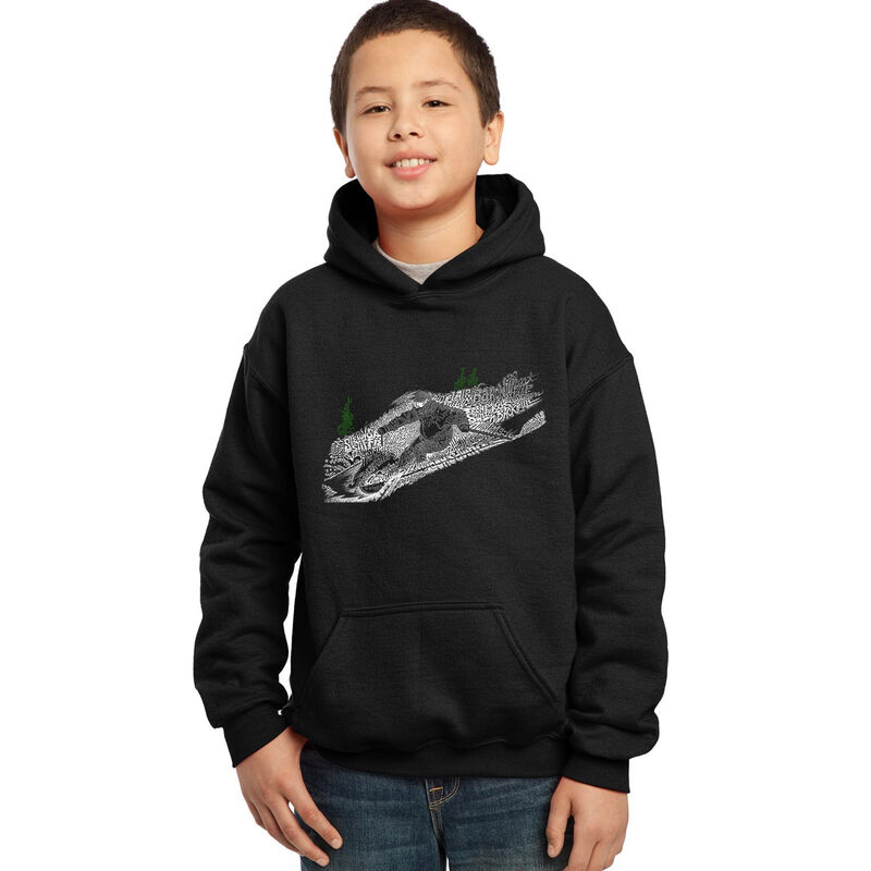 Sudadera Con Capucha Word Art Para Ni&ntilde;o - Esqu&iacute;... image number null