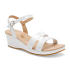 Caramel Sandalia Con Cu&ntilde;a Para Mujer Blanco Cod 100759-2