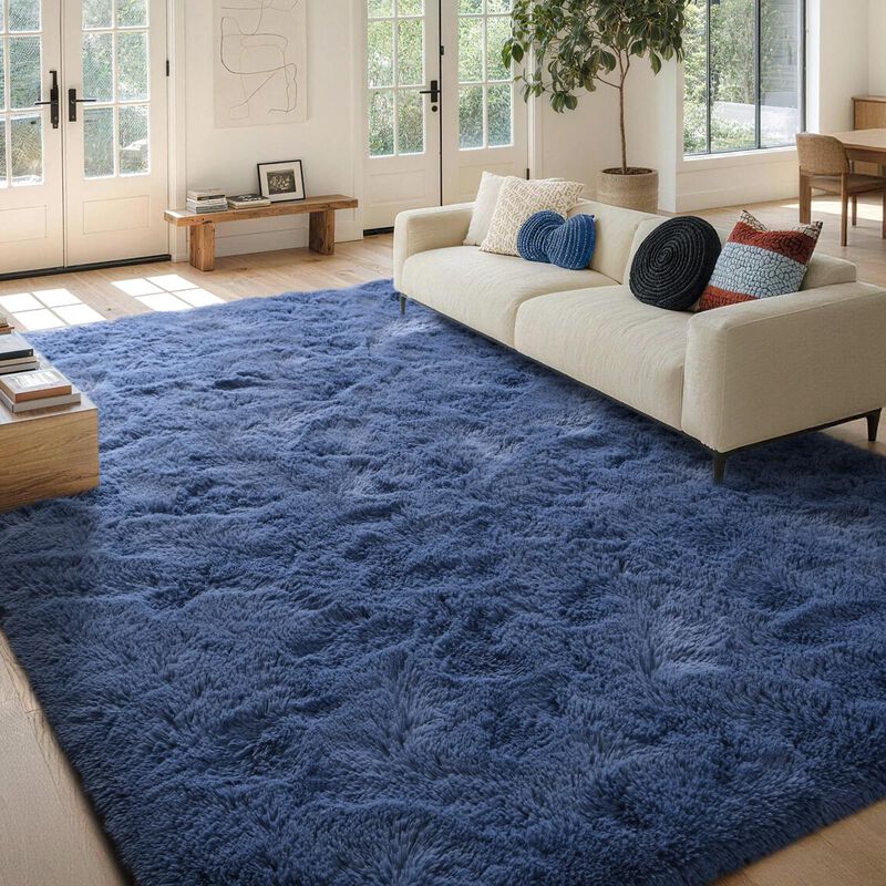 Alfombra Finrèc Home 274x366 Cm Azul Oscuro Pe... image number null