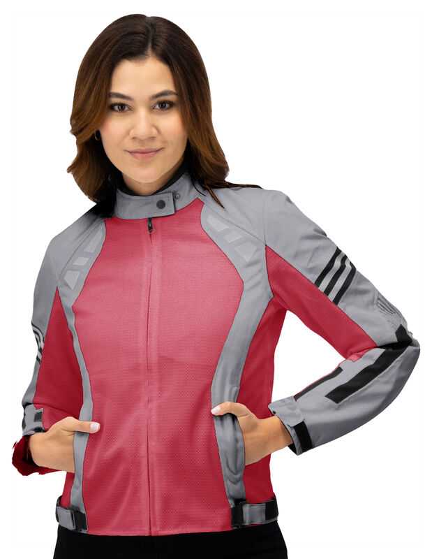 Chamarra Mujer Biker Con Protecci&oacute;n Espalda Y C... image number null