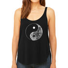 Tank Top Holgado Word Art Para Mujer - Yin Yang- Negro