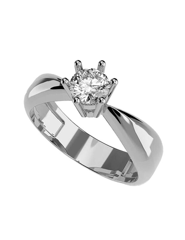 Anillo de Compromiso en Oro de 14K con Circonia... image number null