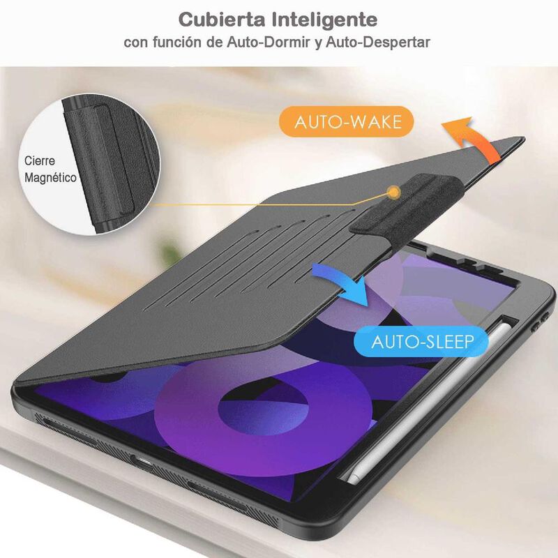 Funda TEKKU Flip SmartB para iPad Air 5 Air 4 P... image number null
