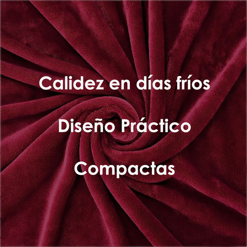 Juego de S&aacute;banas Polar Matrimonial Vino T&eacute;rmica... image number null