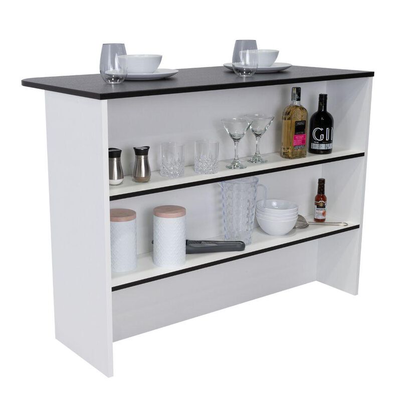 Barra de Cocina Fendi, Wengue y Blanco con Dos ... image number null