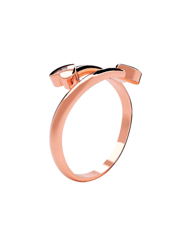 Anillo de Compromiso en Oro Rosa 10K con Circon... image number null