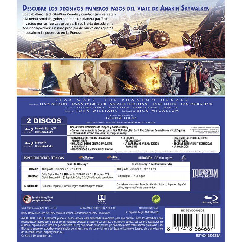 Star Wars Ep I: La Amenaza Fantasma (Edici&oacute;n re... image number null