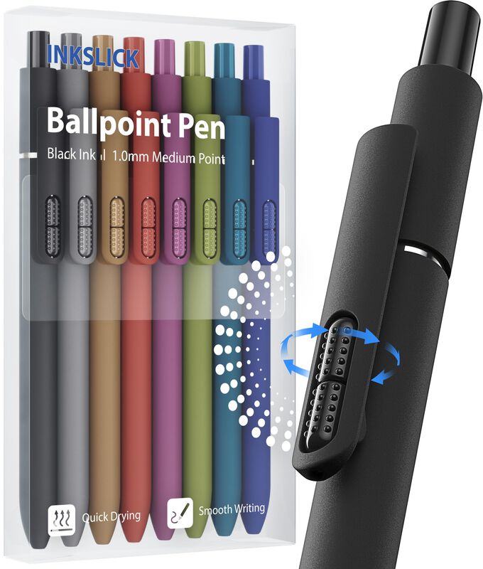 Bol&iacute;grafos Inkslick 8 Unidades 1,0 mm Tinta Neg... image number null