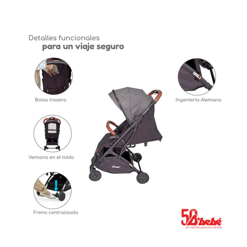 Carriola de Viaje D'Beb&eacute; Easy Go Gris image number null