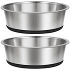Pack De 2 Tazones Para Perros Taglory 2,5 l Antideslizante De Acero Inoxidable