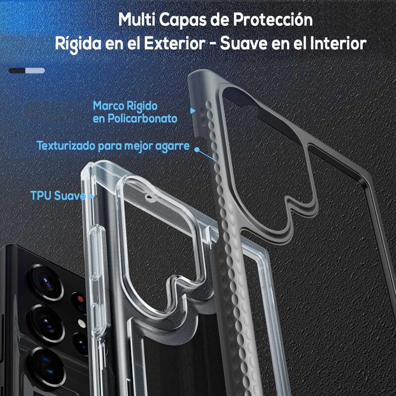 Funda MYBAT Lux para Samsung S23 ULTRA Negra image number null