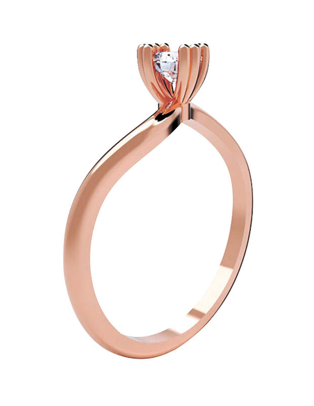 Anillo de Compromiso de 14K con Diamante de Lab... image number null