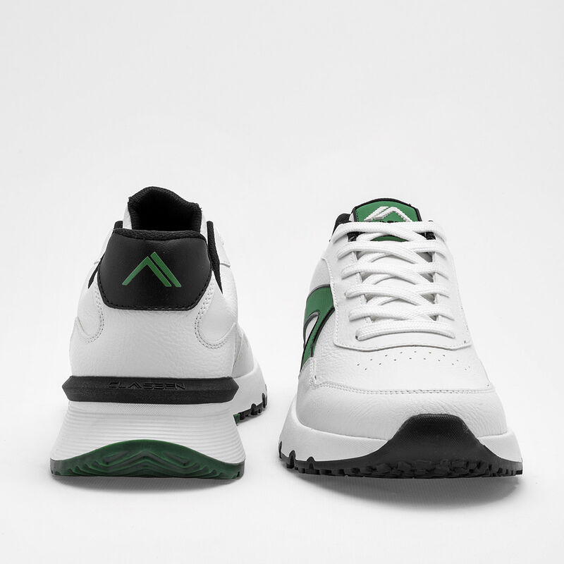 Clasben Tenis urbano para hombre blanco verde n... image number null
