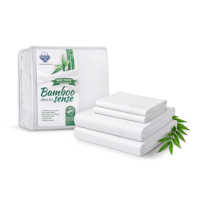 Juego De S&aacute;banas Matrimonial  Spring Air Bamboo... image number null