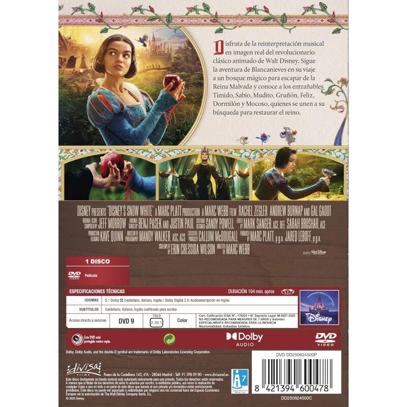 Blancanieves (2025) [DVD] (2025) Snow White image number null