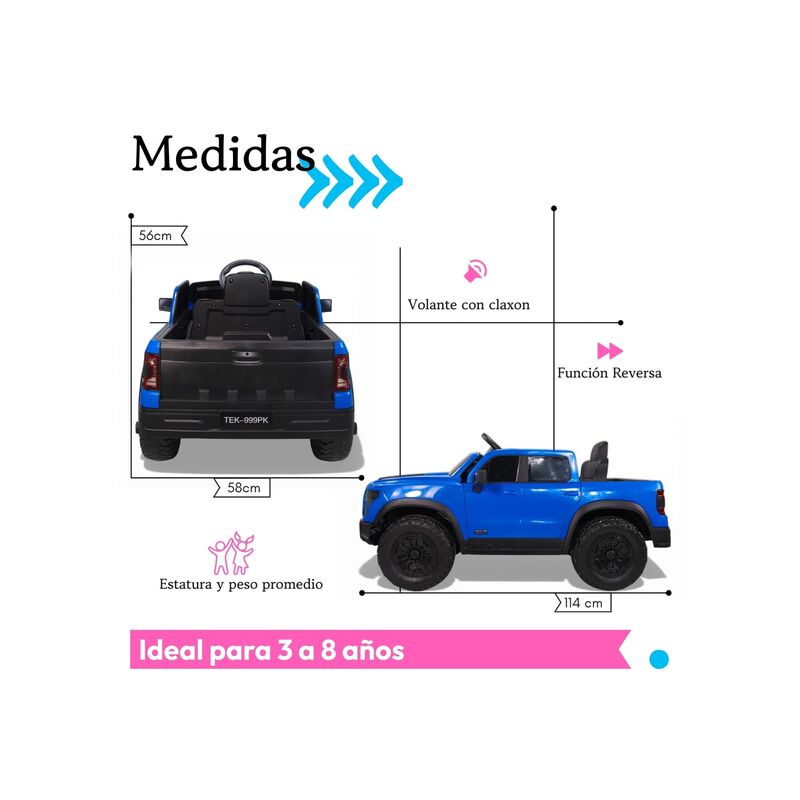 Camioneta Pickup Montable El&eacute;ctrica 12v Para Ni... image number null