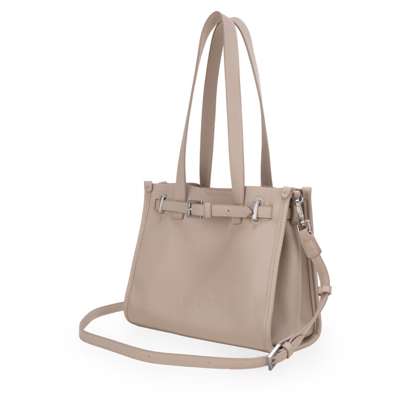 Bolsa Tote Maxi Con Hebilla Decorativa Color Gr... image number null