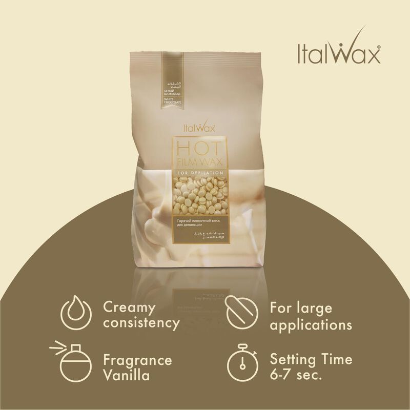 Hard Wax Beads Italwax, Chocolate Blanco, 1 Kg,... image number null
