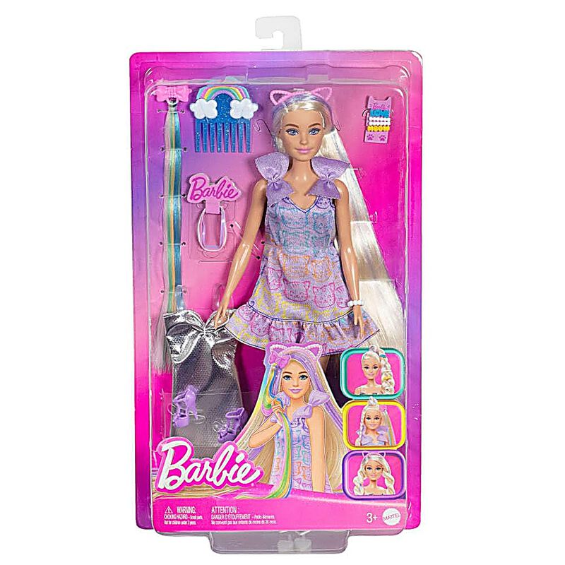 Barbie Set De Juego Peinados Divertidos Cabello... image number null