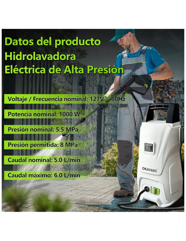 Hidrolavadora El&eacute;ctrica De Alta Presi&oacute;n Port&aacute;ti... image number null