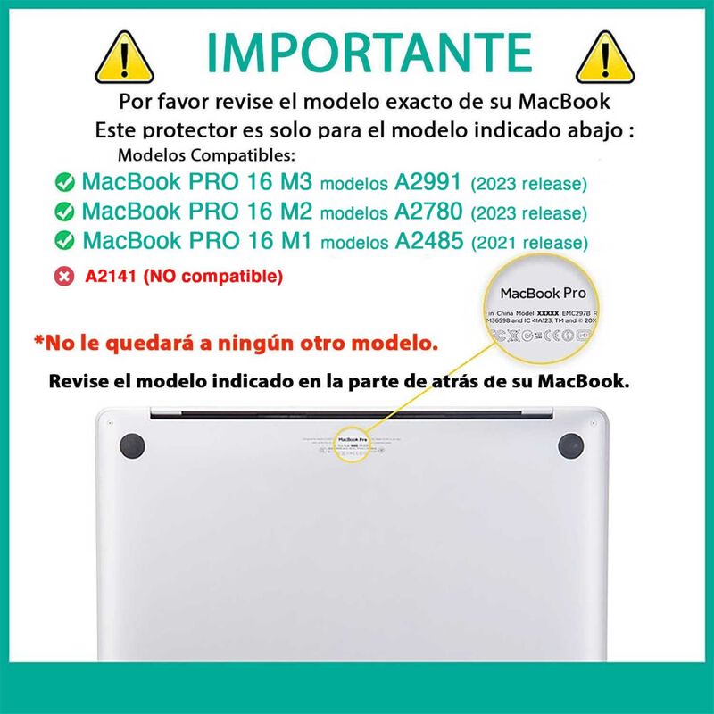 Funda Tekku St Para Macbook Pro 16 Negra Uso Ru... image number null