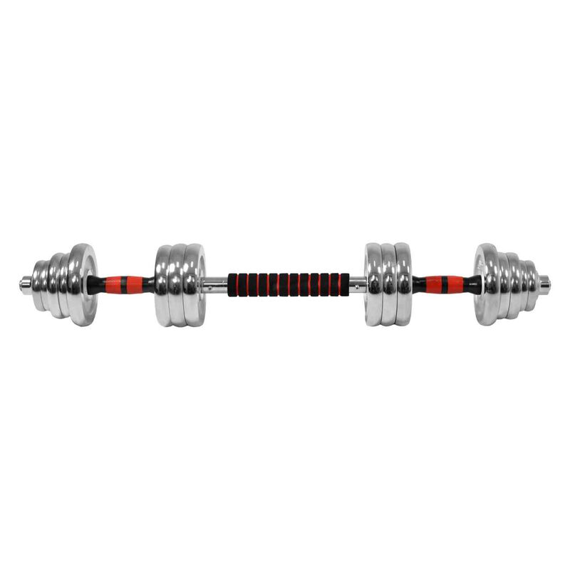 Set Mancuernas Metal Cromado Ajustables 30 Kg 1... image number null