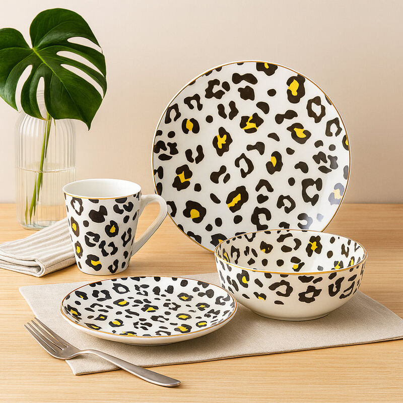 Vajilla Animal Print para 6 Personas - Cer&aacute;mica... image number null