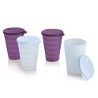 Juego De Vasos Tupperware 500 ml 4 Unidades Azul/morado