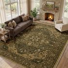 Alfombra Releany De 244 cm Marr&oacute;n/negro Oscuro Lavable