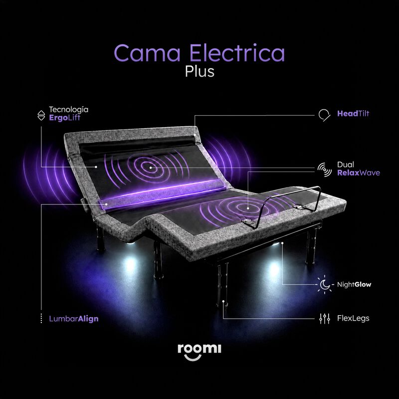 Base El&eacute;ctrica Roomi S655 Plus + Colch&oacute;n Indivi... image number null