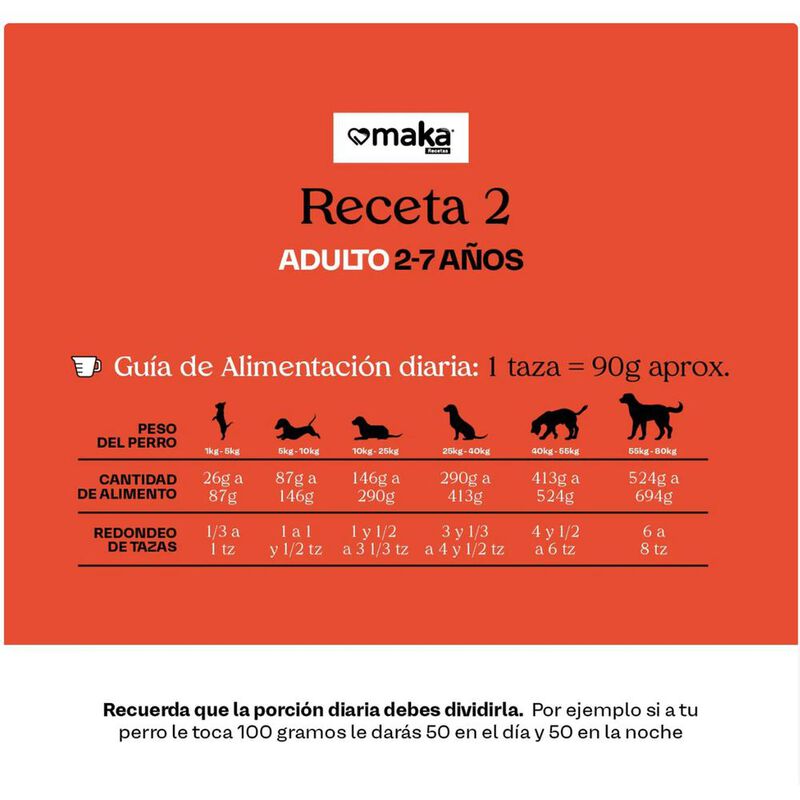 Maka Receta 2 Adulto Raza Mediana Grande 8 Kg,,... image number null