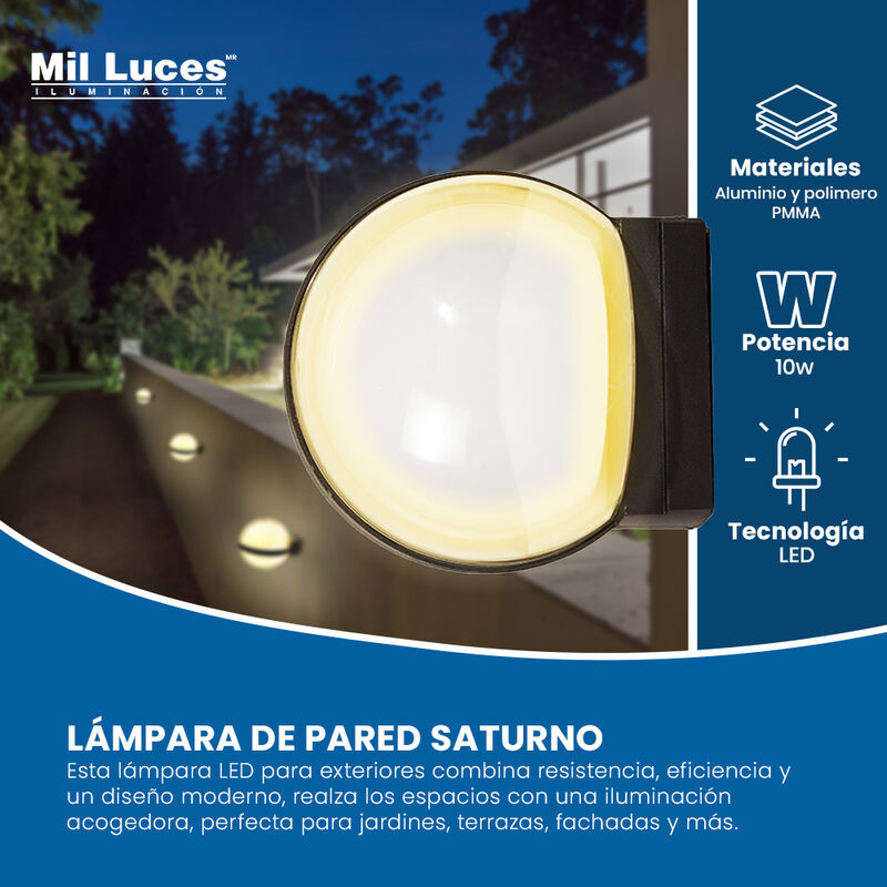 L&aacute;mpara de Pared para Exterior MIL LUCES SATURN... image number null