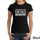 Camiseta Word Art Para Mujer - Los 80- Negro